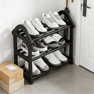 Multi-Layer Metal Shoe Rack, Durable and Space-Saving, Ideal for Entryway, Closet, Bedroom, Garage, Ground Installation Storage Organizer