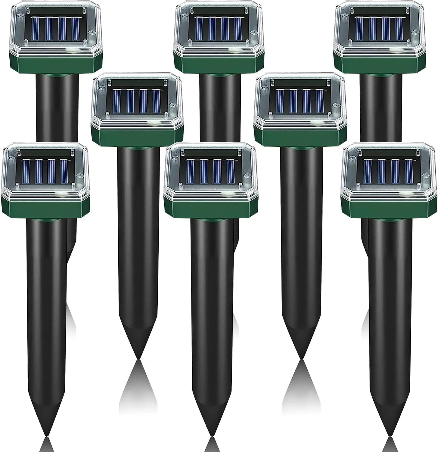 Mole Repellent Sonic Gopher Repellent Vole Chaser Mole Deterrent Sonic Spikes Rodent Repellent Ultrasonic Pest Control Outdoor Keep Moles Out of Yard Lawn