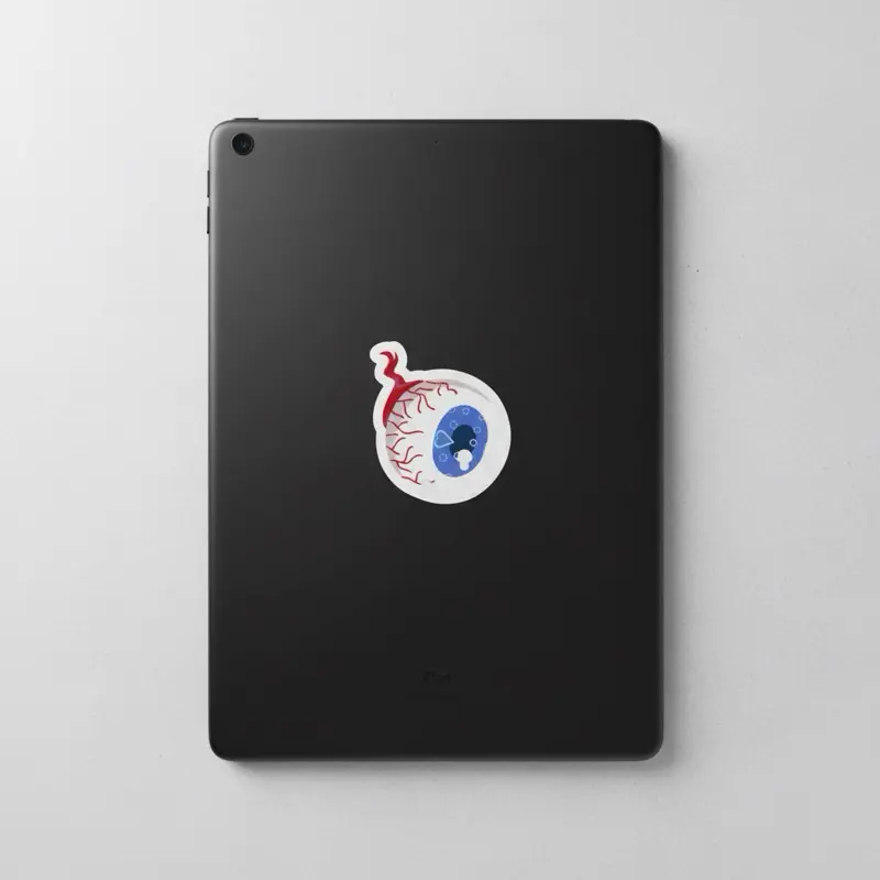 Watch Out! 2 Pack-iPad Decal Water-resistant 2.5" with Eye Design for Stylish Protection