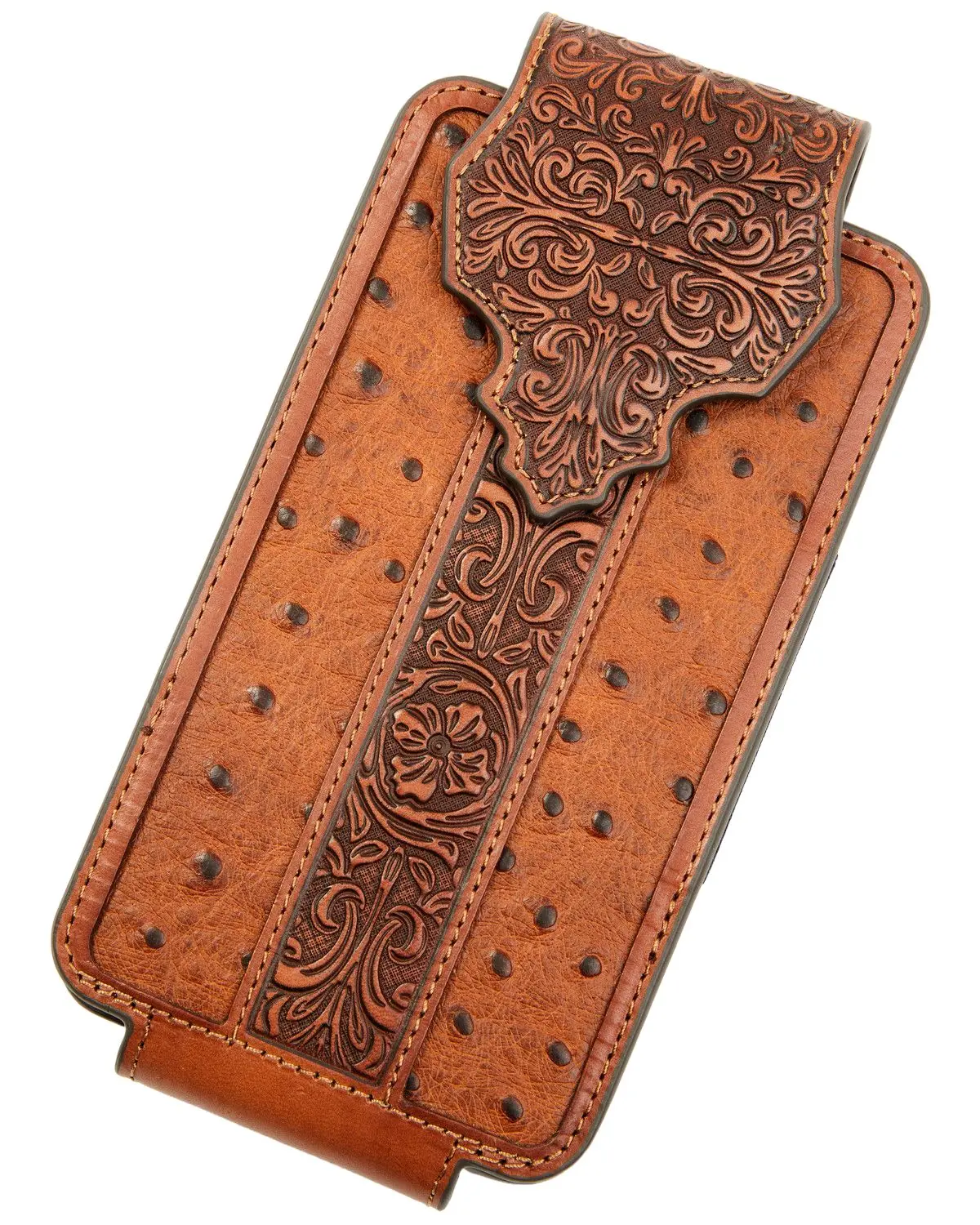 Cody James Men's Men'S Grady Faux Ostrich Cellphone Case - Cjaho24wt2-Bn