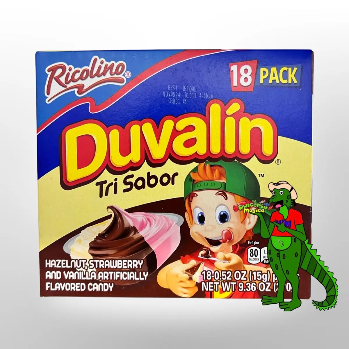 Ricolino Duvalin Trisbor Hazelnut Strawberry Vanilla Soft Candy