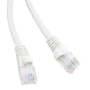 CableWholesale  Cat6 White Ethernet Patch Cable Snagless Molded Boot 25 foot
