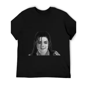 Casual Style Men's T-Shirt Michael Jackson Portrait Summer Wear Gift For Music Lovers