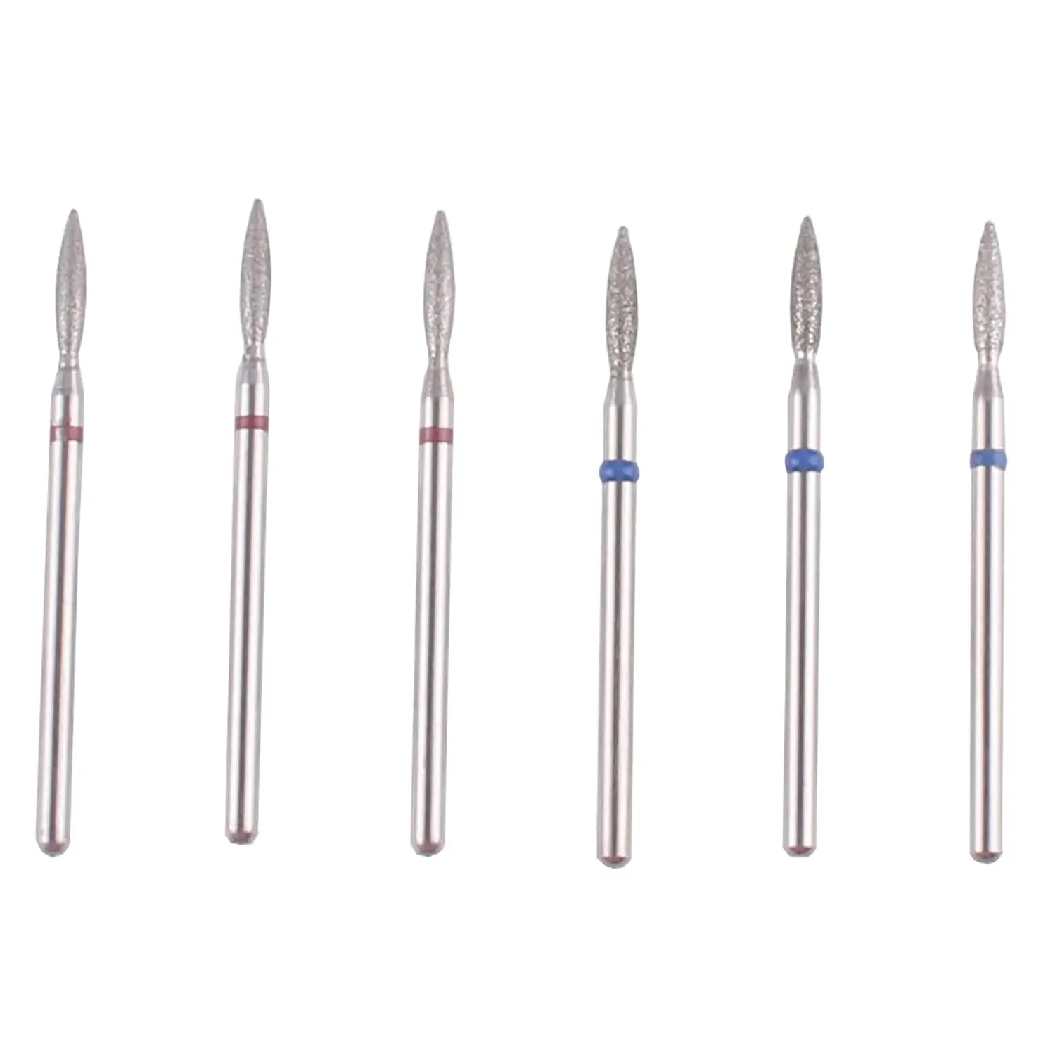 6-Count Flame Shape Efile Bit Set - Pro Salon Manicure Tool with 3/32 Shank, Smooth & Gentle Nail Art Tool for Fine+Medium Prep, Manicurist, E-File Bits, Gentle Touch, Smooth Finish, Multi-Pack, Nail File, Slim Flame, Salon Use, Russian Style, Do The Job