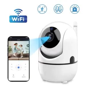 1080p Smart Security Camera, HD Quality, Infrared Night Vision, PIR Motion Detection, Baby/Pet Monitor Camera, Two Way Audio, 360 Degree for Home Security, 24/7 Continuous Recording, White Security Camera for Home/Warehouse/Store
