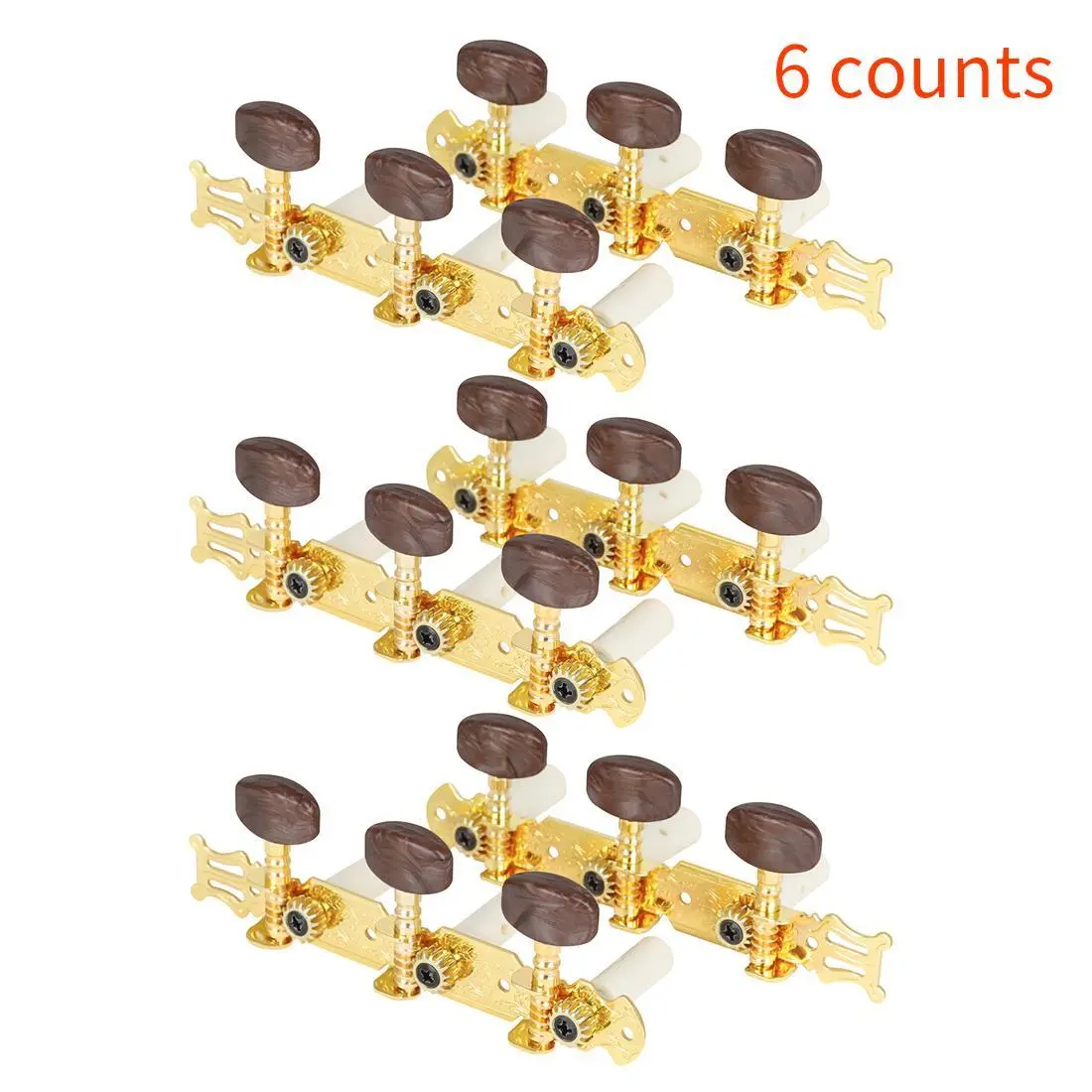Guitar String Button, 6 Counts Guitar String Button with Screws, Guitar Accessories for Acoustic & Classical Guitar, Music Accessories