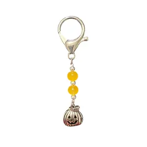 Big Clasp Silver pumpkin Stitch Marker