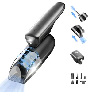 ELORTI Powerful Handheld Wireless Vacuum Cleaner+ mini air gun 2-in-1 D8 with independent lantern 10000 P removable with flashlight Strong Suction for Home | Car | Desktop Cleaning, Car Detailing Accessories, Cleaning Supplies