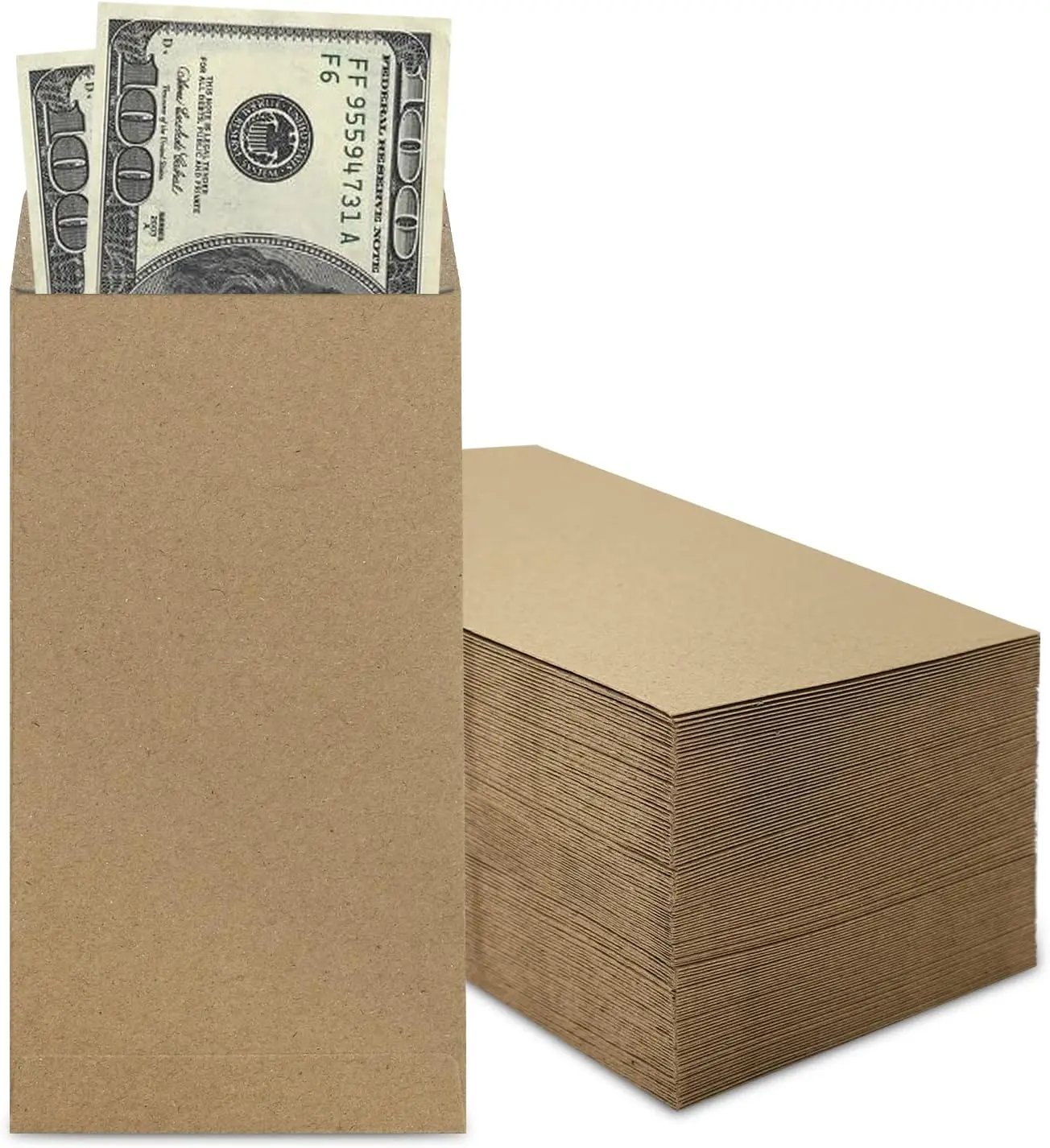 100 Pack   Envelopes 6.7x3.5 Fit for Envelope  Saving Challenge, 120 GSM Thick  Envelopes for , Budgeting, Check, , Tickets, , small items & collectables