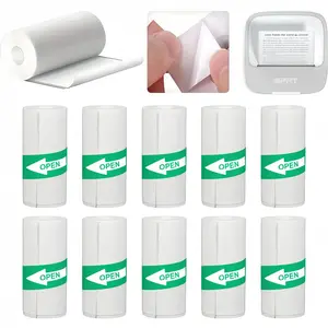 iDPRT Mini Thermal Sticker Paper - 3 Rolls(57x25mm) Label Refill Pack for Any Mini Portable Printer that Uses 2.2"/57mm Paper Rolls Supplies Stationery