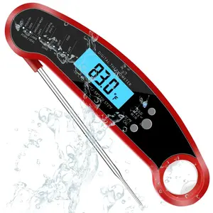 Digital Instant Read Meat Thermometer with Backlight and Hold for Grill and Cooking - Waterproof Food Thermometer for Kitchen