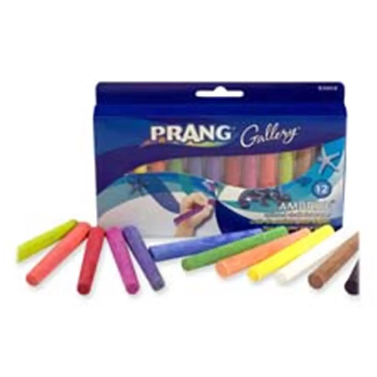 Dixon Ticonderoga DIX53012 Assorted Colors Marble Effect Paper Chalk - 3 Pieces - 0.19in x 0.44in - Nontoxic Office Writing Tool