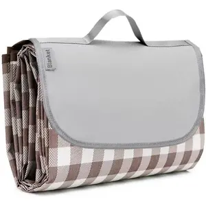 Extra Large Picnic Blanket Beach Blankets, Outdoor Foldable Waterproof Sand Mat for Beach Camping Hiking Travel Family Concerts Grass Park Music Festival L