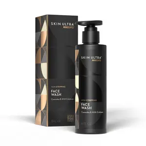 MANSCAPED® Skin Ultra™ Face Wash - Men's Exfoliating Facial Cleanser Enriched with Ceramides for Hydrated, Soft, Smooth & Brighter Skin, AHA Complex for Exfoliation, Non-Irritating Formula