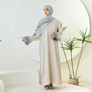 Qahira Keffiyeh Abaya-Handcrafted Embroidered (NCA009)