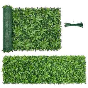 【Summervibes】VEVOR Artificial Plant Wall, 40 x 120 in Artificial Boxwood Panels, Sun Protection Greenery Backdrop Privacy Hedge Fence, Fake Grass Screen for Wedding, Indoor, Outdoor Garden, Backyard (1 PC)