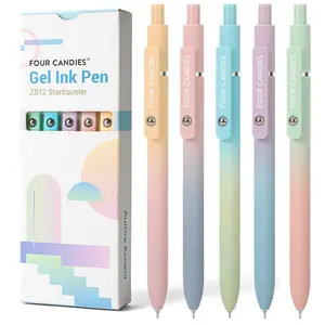 Fourcandies 5pcs Pens Black Ink Gel Pens Medium Point 0.7mm Pen Smooth Writing High-End Series Cute Pens for Journaling Note Taking, for Students, Nurse, Office/School/Hospital Easter/Christmas/Hallowen Gifts, Bible Study Supplies for beginners