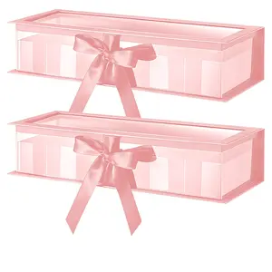 2pcs Mother's Day Flower Box with Mom Letter Shaped Fillable Mom Floral Gift Packaging for Arrangement for Mother's Day, Birthday Gift（Pink）