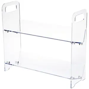 Plymor Clear Acrylic 2-Shelf CD/DVD Display Shelving