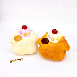 MHM Squishy Series Cow-Shaped Dorayaki Sticky, Soft, Slow-Bouncing Stress-Relieving Simulated Sticky Food
