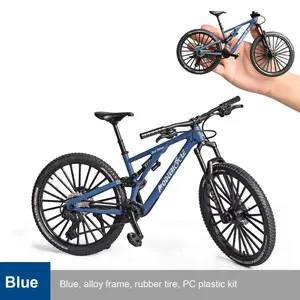 New Alloy Bicycle Model 1:8 Scale Wheel, Alloy Frame, Realistic Mountain Bike Downhill Road Bike, Decorative Ornament Gift Toy, Party Birthday Easter Present, Party Favor