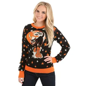 Vintage Halloween Cat Ugly Halloween Sweater