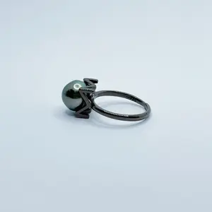 PEARLISM M Design Seawater Black Tahitian Pearl Ring -ASBR002 Tahitianpearl