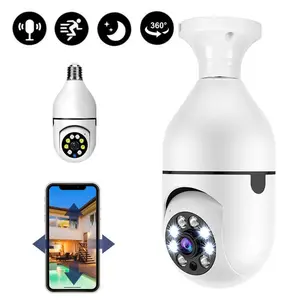 2026 Upgraded 360° Rotating Wireless Bulb Camera - 1080P HD, Full-Color Night Vision, Home Security Camera with Motion Detection & Two-Way Audio, Night Vision Surveillance, Home Monitoring Camera, Wireless Security Cameras, WiFi Security Camera