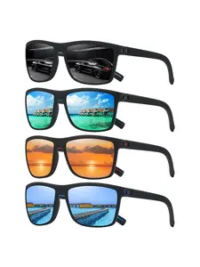 4pcs Trendy vintage checkered, Lightweight durable sunglasses, unisex, come in various colors, with UV400 lenses UV protection, Gingham border and spring-loaded temple tips for comfort, Driving sunglasses