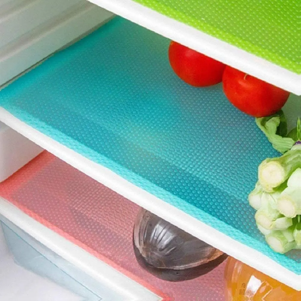 9 Pack Refrigerator Mats,Washable Fridge Mats Liners Easy to Clear Fridge Pads Mat Shelves Drawer Table Mats Refrigerator Liners for Shelves,3Red/3Green/3Blue