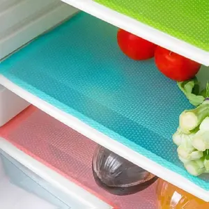 9 Pack Refrigerator Mats,Washable Fridge Mats Liners Easy to Clear Fridge Pads Mat Shelves Drawer Table Mats Refrigerator Liners for Shelves,3Red/3Green/3Blue