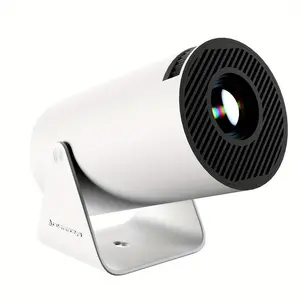 1x HY300 Pro Mini Portable Projector with Android 11.0 OS, 4K/1080P Smart Projector, Built-in Speakers, 180° Screen Rotation, Compatible with Netflix/YouTube/Hulu, Plug & Play Home Theater Projector for PC/Laptop-Free Movies, Smart TV