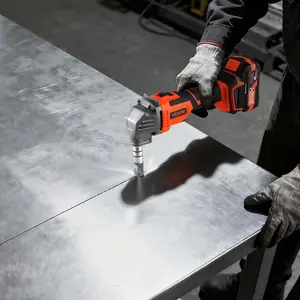 VEVOR Cordless Metal Nibbler, with 18 V 2000 mAh Battery, 1200 RPM Brushless Motor, Electric Nibbler Metal Cutter with Plastic Carrying Case for Cutting Stainless Steel, Aluminum, and Copper Sheet