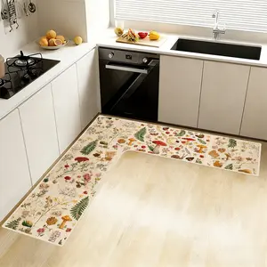 Kitchen diatom mud L-shaped large size floor mat restaurant anti-slip mat shower room door mat bathroom corner mat door mat