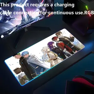 Anime F-Frieren  Mouse Pad RGB Rubber Antislip Keyboard Pad 40x90cm  Mousepad Gaming Accessories XXL Office Computer Mat