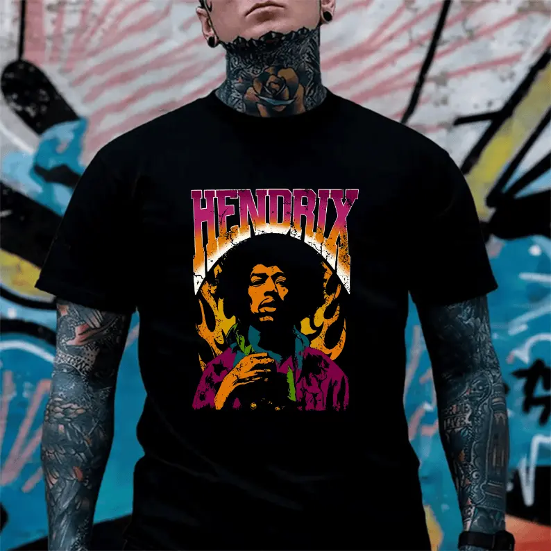 Vintage Jimi Hendrix Shirt, Rock Music Graphic Tee, Fashion Cotton, Unisex Streetwear,