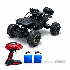 4x4 RC Rock Crawler Truck 1:12 Scale – Off-Road Remote Control Car with LED Lights, Metal Body, Shock Absorbers & Anti-Slip Tires, Kids & Adults Outdoor Toy