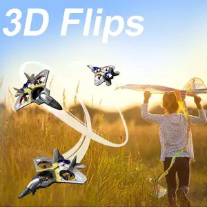 V17 Remote Control Airplane 2.4Ghz Remote Control Foam Airplane Helicopter Quadcopter, Rotating Drone, Gravity Sensor, Stunt Rolls, Cool Lights, 2 Batteries. A suitable gift for boys. Beginner-Friendly