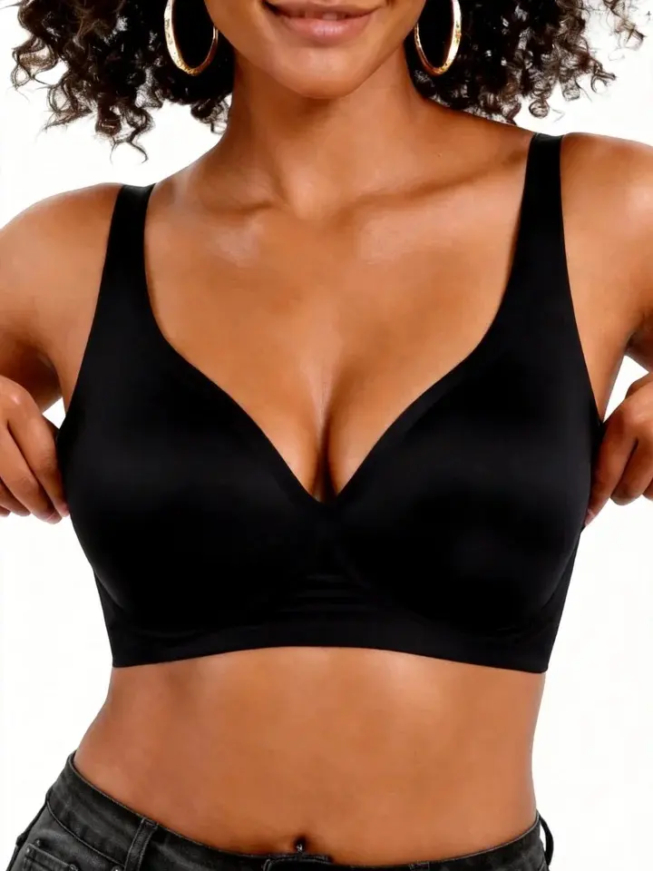 Push Up Bar,Women Jelly Bra,Seamless Comfort Bra,Bralette,Full Coverage Minimizer Bra,Soft Everyday