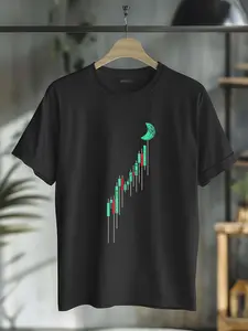 100% Cotton Crypto Currency Hodl Vintage Bull Market Chart To The Moon T-Shirt