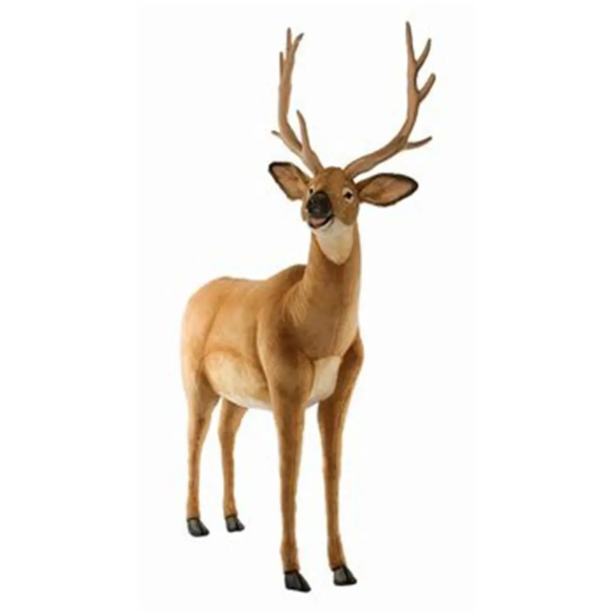 212 MAIN Hansa Toys Ride-On White Tail Deer Soft Stuffed Animal - Realistic, Handcrafted, Plush Fur Cat Toy