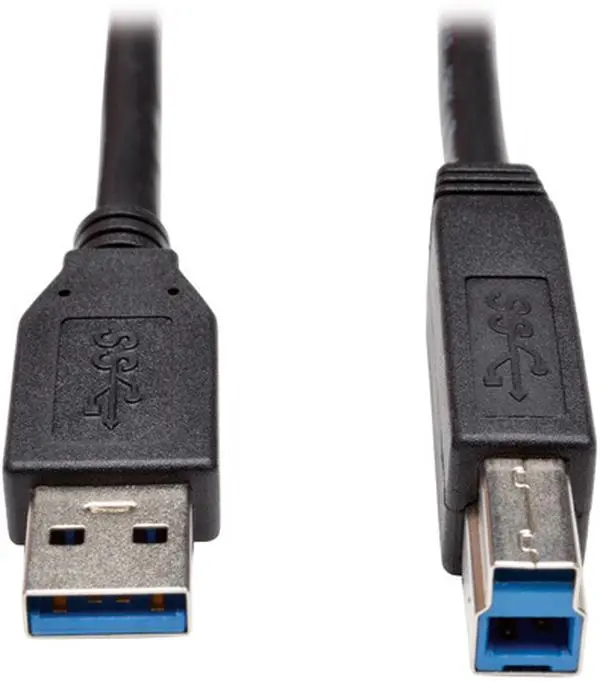 Tripp Lite Wired USB 3.0 Super Speed AB Male-to-Male Cable - 6 ft, Black, TRL-U322-006-BK, Sync-N-Go Audio & Video Accessory, 10x Faster Efficient Connector with Improved Power Efficiency & Reduced Wait-Time, Pc Users