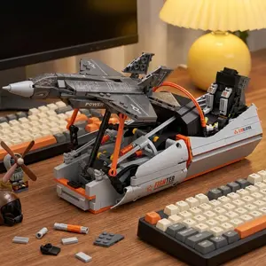 F35 Fighter Jet Simulator Building Block Set, Realistic Design, Educational Toy, Military Collection, Mechanical Structure Model, Model Aircraft, Model Kits
