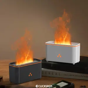 Flame Fire Diffuser Humidifier - Scentiment Diffuser, 7 Color Changing Oil Diffuser, Ultra-Quiet Aroma Essential Oils Aromatherapy Diffusers for Bedroom & Office，melatonin diffusers， humidifier， fogger