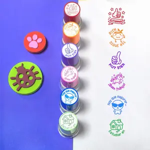 Colorful Spanish Encouragement Letter Stamp, 6 Counts/set Cute Stamp, Office Stationery & Supplies for Home School Dormitory, Booklet Stamps
