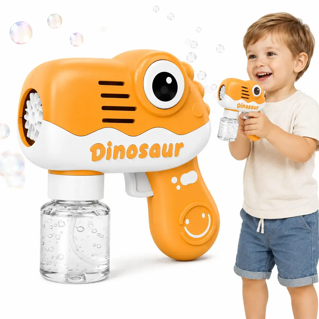 Unisex Plastic Body Handheld Portable Automatic Bubble Machine for Kids 8-10 Yrs, Toddler Outdoor Summer Toy with Bubble Solution