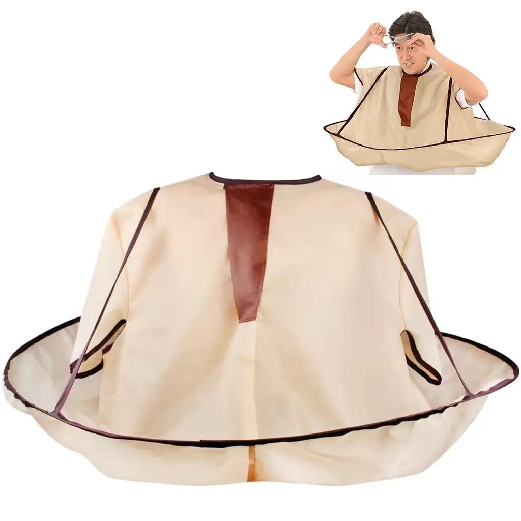 Hair Cutting Umbrella Cape with Hair Catcher, Waterproof & Foldable Design, Silky Adjustable Neck for Adults, Ideal for Salon & Home Haircare