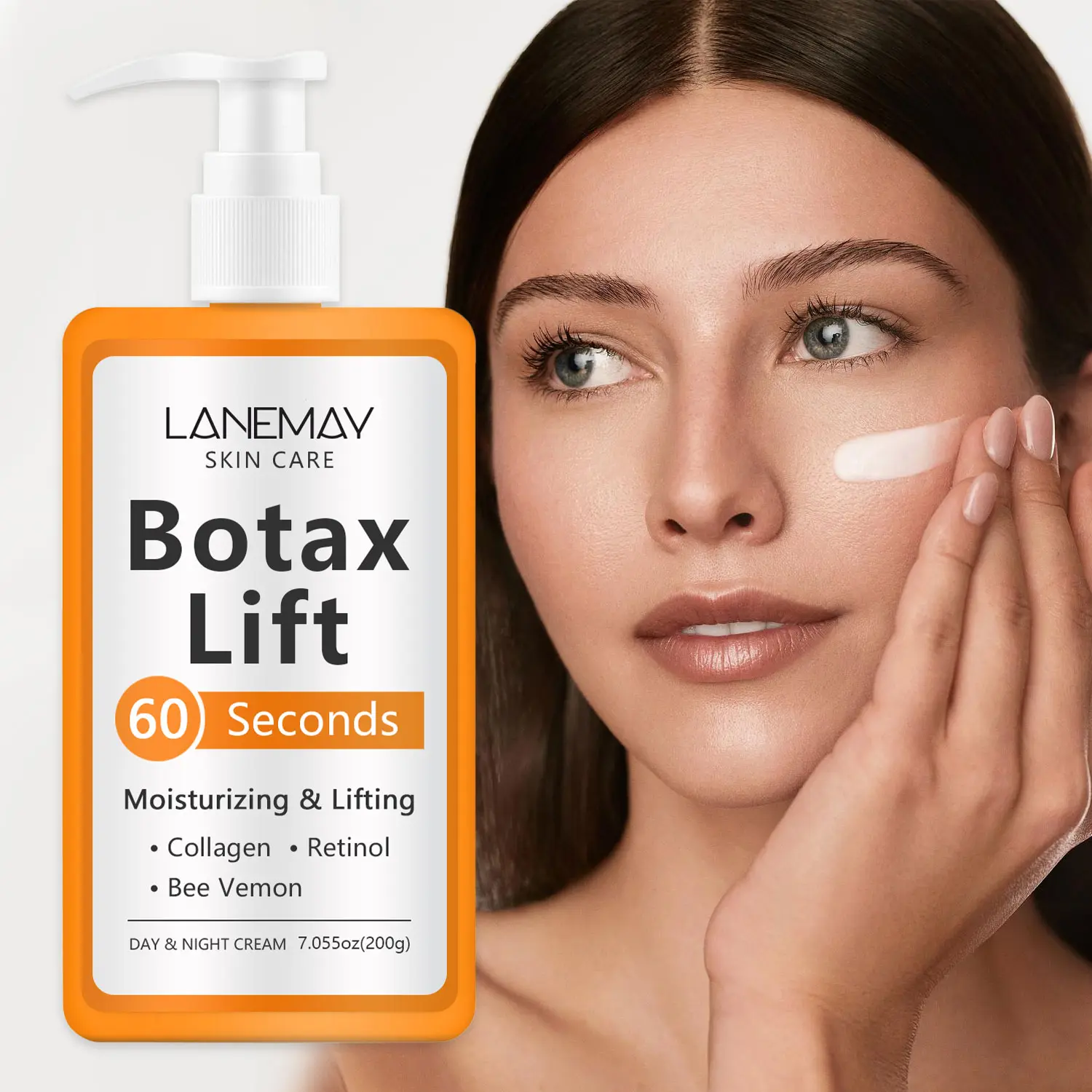 Peptide bee venom fast-lifting and anti-wrinkle face cream, Collagen moisturizer, deeply moisturizes dry and aging skin, soothes dryness and roughness, provides long-lasting hydration, locks in moisture