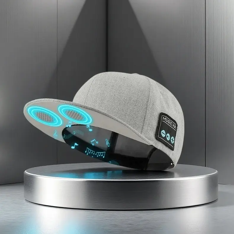 Bluetooth Music Baseball Hat Built in Speakers Wireless Hands Free Call Breathable Cap for Outdoor Sports Running Cycling Hiking