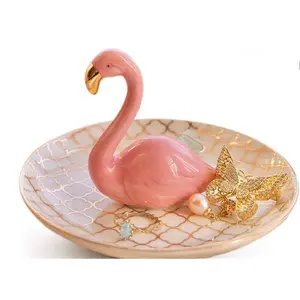 Ceramic Jewelry Holder- Pink Flamingo